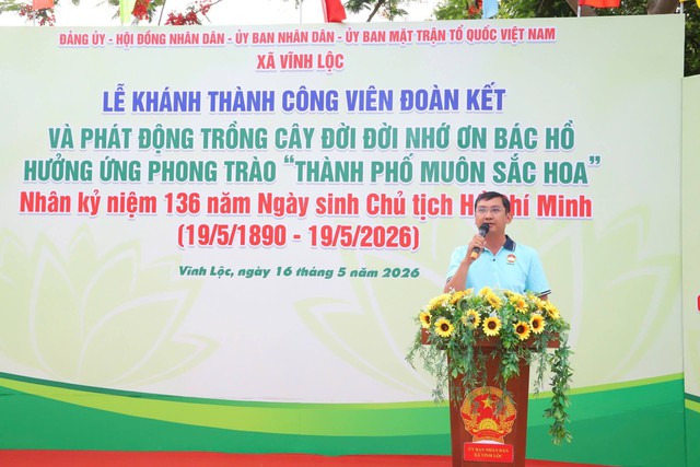 Xã Vĩnh Lộc khánh thành Công viên Đoàn kết 3.100 m² phục vụ người dân - Ảnh 6.