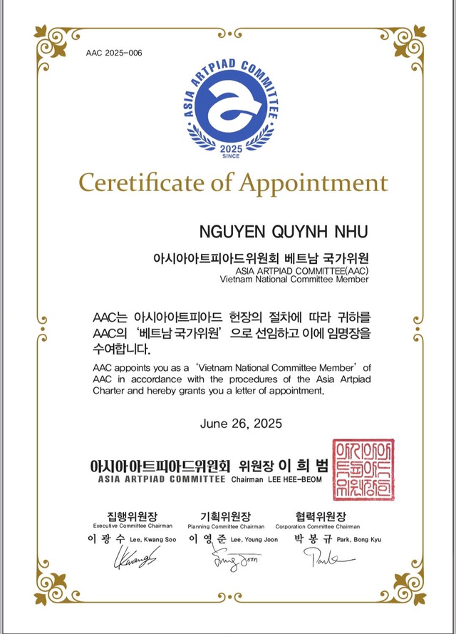 Asia Artpiad Committee trao bản quyền quốc gia cho Việt Nam - Ảnh 3.