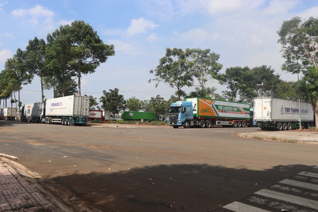 H&agrave;ng trăm xe container sầu ri&ecirc;ng đậu k&iacute;n tuyến đường ở Đồng Nai - Ảnh 9.