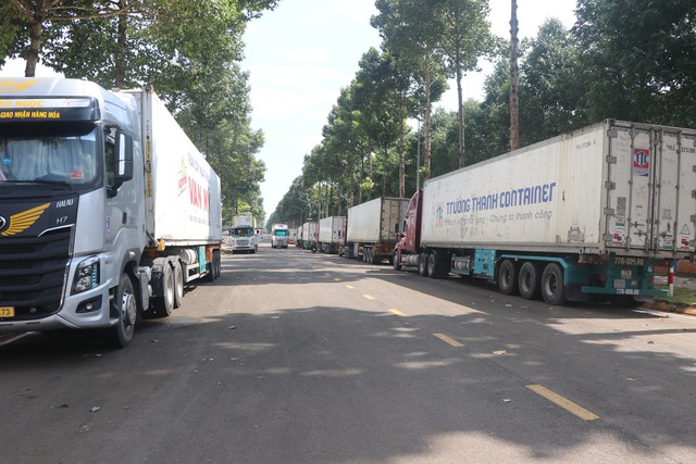 H&agrave;ng trăm xe container sầu ri&ecirc;ng đậu k&iacute;n tuyến đường ở Đồng Nai - Ảnh 3.