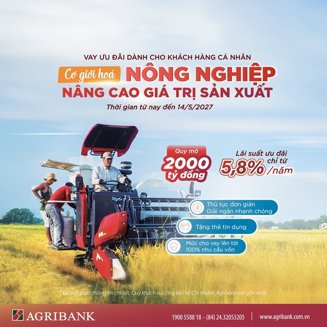 Agribank ưu đãi khách hàng cá nhân trong sản xuất nông nghiệp - Ảnh 1.