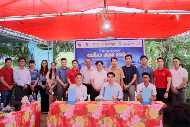 Nhịp Cầu Doanh Nhân - Khởi công xây cầu An Hòa tại xã Vĩnh Hòa, tỉnh An Giang - Ảnh 1.