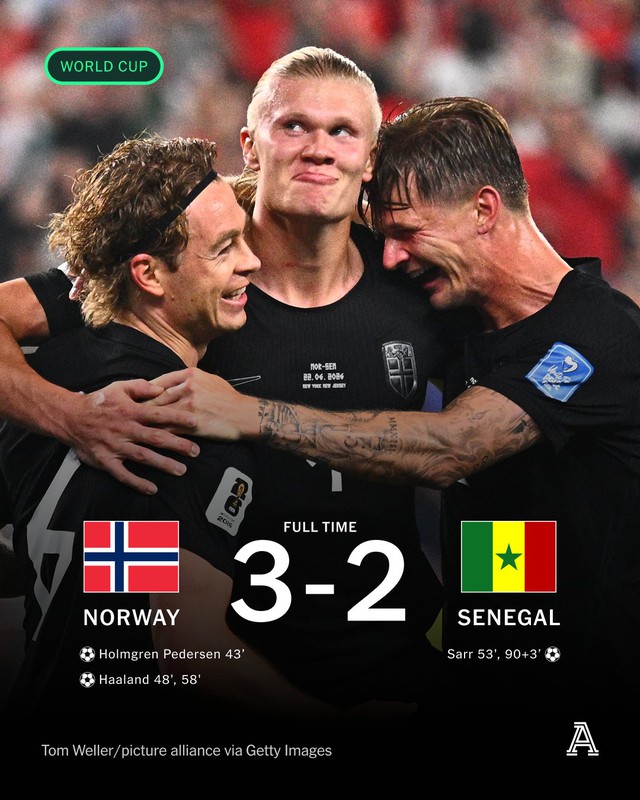 Haaland lập cú đúp, Na Uy hạ Senegal để sớm vào vòng knockout - Ảnh 2.