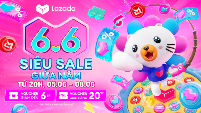 Lazada khởi động “siêu sale 6.6” - Ảnh 1.