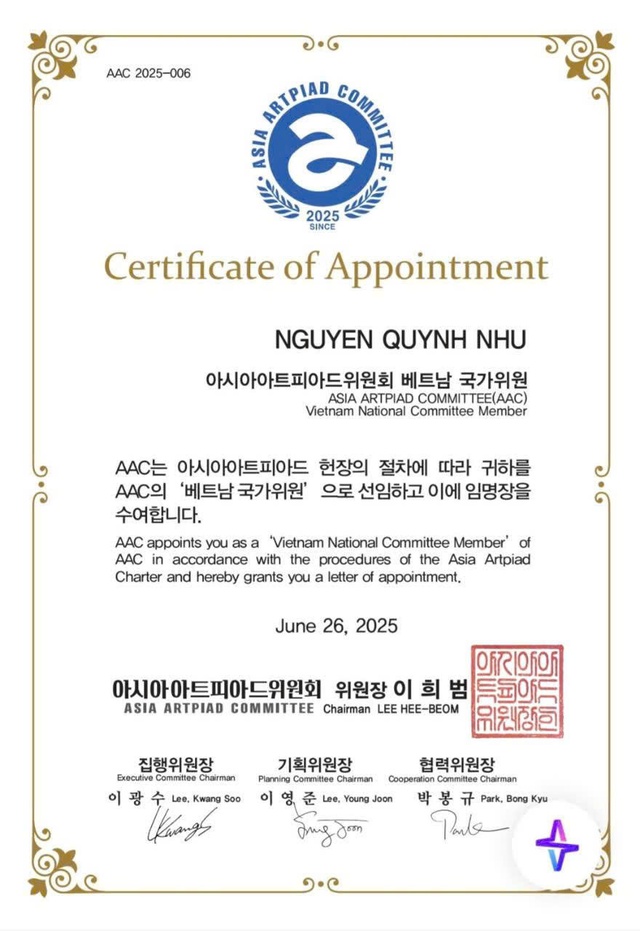 TS-NTK Quỳnh Paris giữ chức Chủ tịch AAC Việt Nam - Ảnh 1.