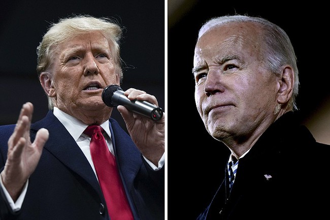 Tổng thống Joe Biden (phải) và cựu Tổng thống Donald Trump. Ảnh: The New York Times