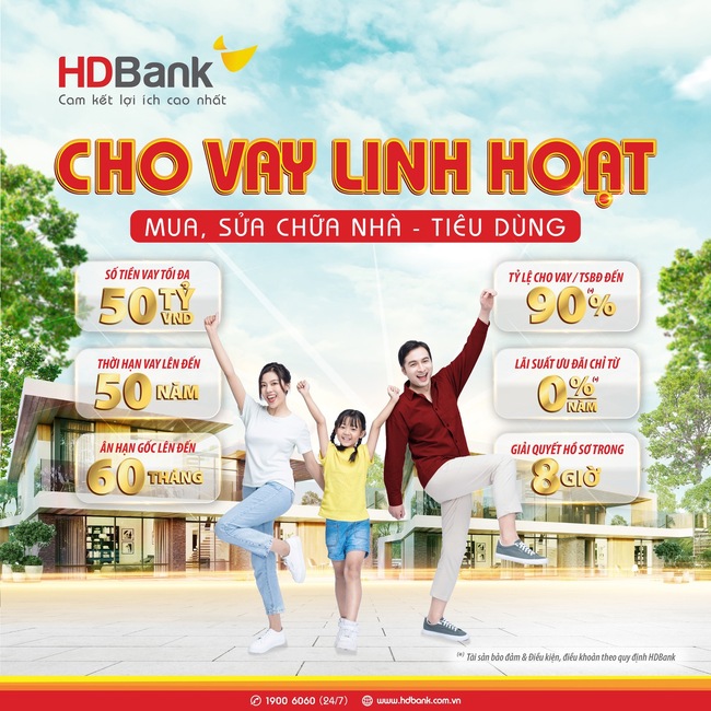 HDBank cho vay thời hạn lên đến 50 năm với hạn mức lên đến 50 tỉ đồng- Ảnh 1.