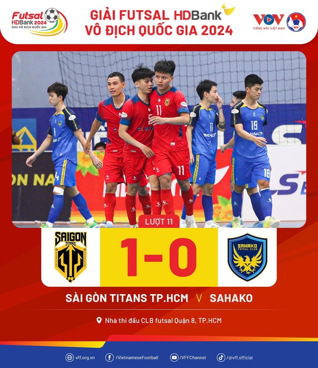 Á quân gây sốc vòng  11 giải futsal VĐQG- Ảnh 1.