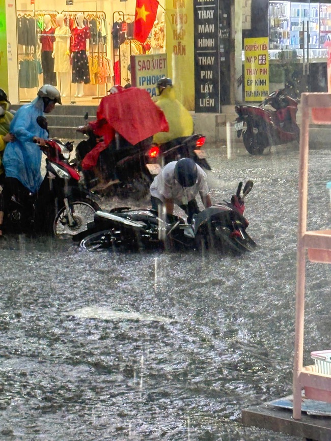 TP HCM: Mưa như trút nước, có cây ngã và nhiều tuyến đường ngập sâu- Ảnh 20.