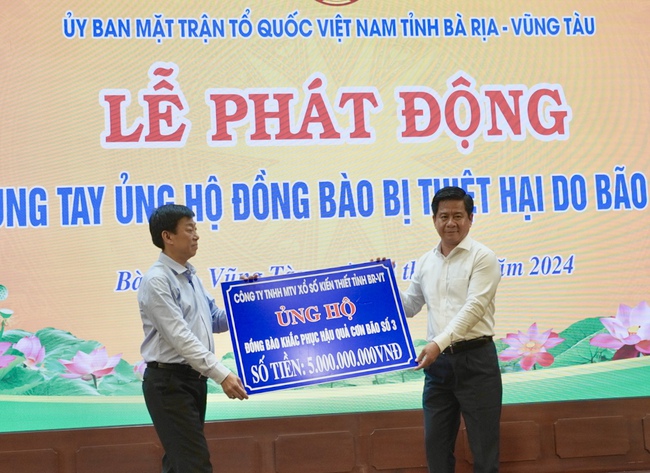 Bà Rịa - Vũng Tàu, Bình Phước ủng hộ đồng bào vùng bão lũ miền Bắc- Ảnh 2.