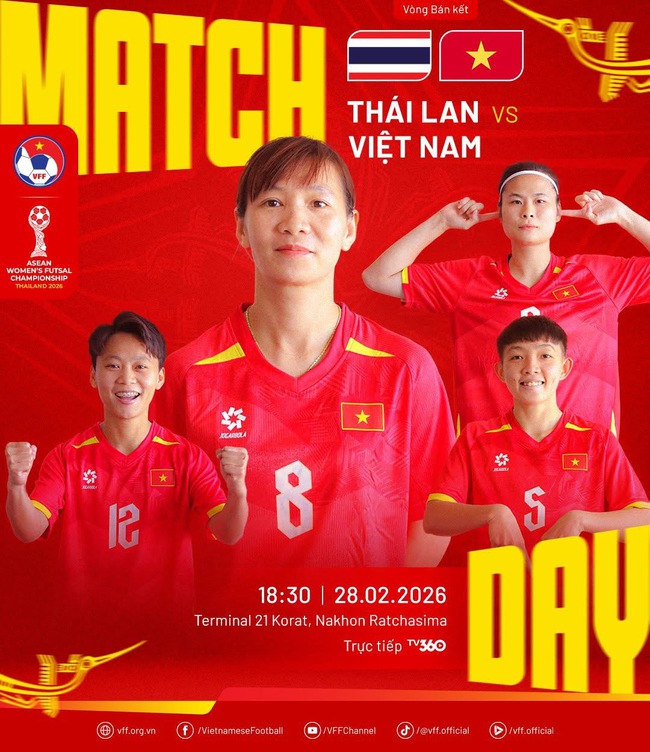 Trực tiếp futsal nữ Th&aacute;i Lan 1-1 Việt Nam: Trận đấu về vạch xuất ph&aacute;t - Ảnh 1.