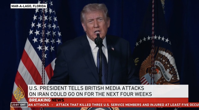 Tổng thống Donald Trump: Xung đột với Iran c&oacute; thể k&eacute;o d&agrave;i 4 tuần - Ảnh 1.