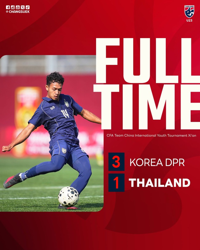 U23 Triều Ti&ecirc;n thắng đậm U23 Th&aacute;i Lan, chờ kết quả trận U23 Việt Nam - Ảnh 2.