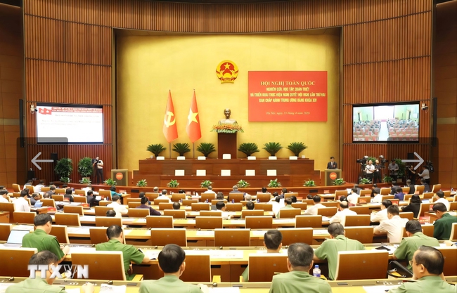 Hội nghị to&agrave;n quốc qu&aacute;n triệt, triển khai Nghị quyết Hội nghị Trung ương 2 - Ảnh 1.