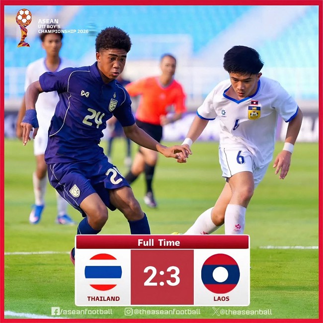 Thắng ngược U17 Th&aacute;i Lan, U17 L&agrave;o v&agrave;o b&aacute;n kết, khiến đối thủ về nước - Ảnh 1.