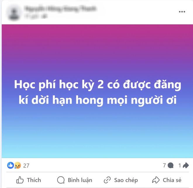 Sinh viên "đứng hình" khi trường ĐH thông báo thu học phí sát Tết- Ảnh 2.