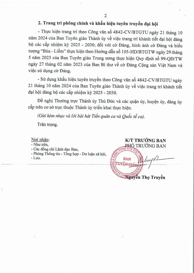 Ban Tuyên giáo Thành ủy TP HCM hướng dẫn nghi lễ liên quan đến đại hội Đảng bộ các cấp- Ảnh 6.