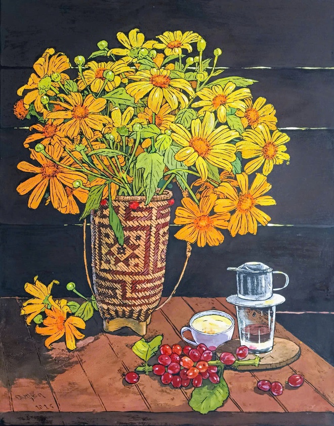 Ba nữ họa sĩ mang hoa xuống phố - Ảnh 4.