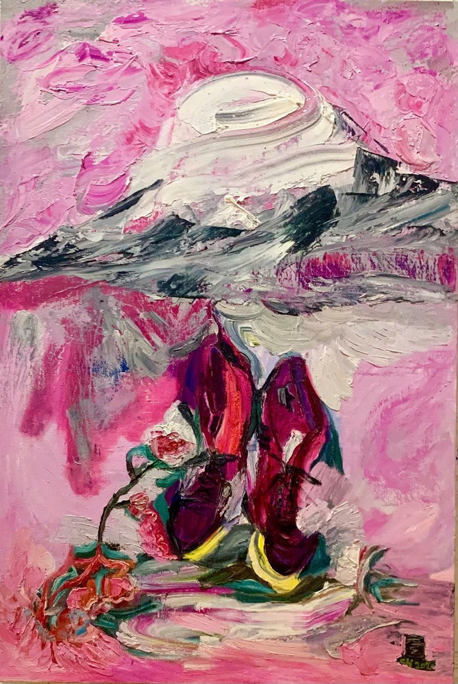 Họa sĩ Kim Chi v&agrave; h&agrave;nh tr&igrave;nh 20 năm kh&ocirc;ng dừng lại với hội họa - Ảnh 4.