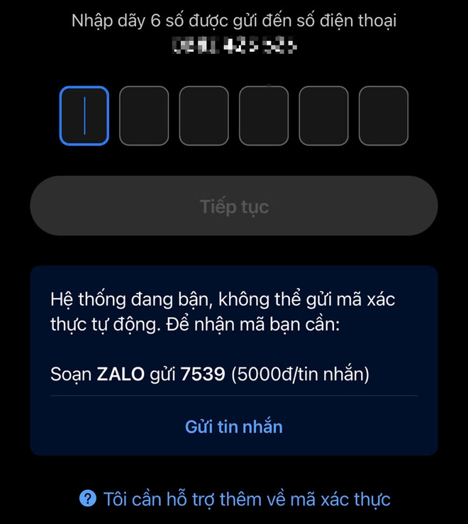 Người dùng ngỡ ngàng khi tạo tài khoản Zalo, lấy lại mật khẩu bị mất phí- Ảnh 1.