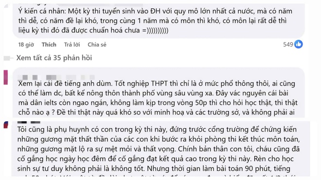 Đề thi THPT quá khó: Thí sinh chìm trong thất vọng, phụ huynh “kêu cứu”- Ảnh 4. Đề thi THPT quá khó: Thí sinh chìm trong thất vọng, phụ huynh “kêu cứu”- Ảnh 4.