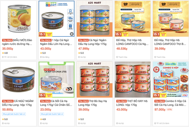 Vụ 120 tấn thịt heo bệnh: Diễn biến mới về đồ hộp Hạ Long tr&ecirc;n s&agrave;n thương mại điện tử - Ảnh 1.