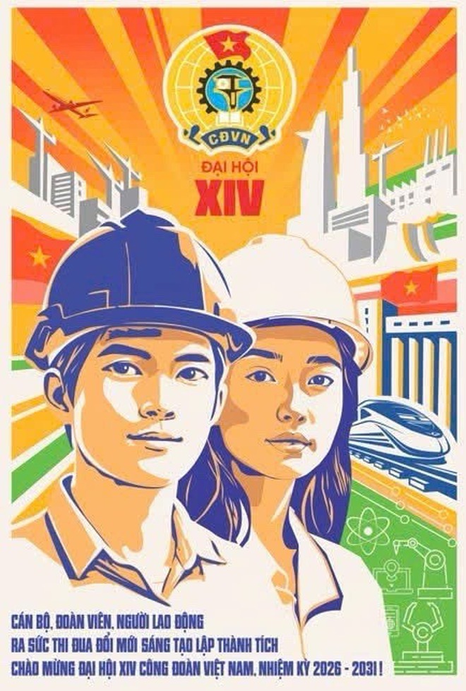 C&ocirc;ng bố biểu trưng Đại hội XIV C&ocirc;ng đo&agrave;n Việt Nam - Ảnh 4.