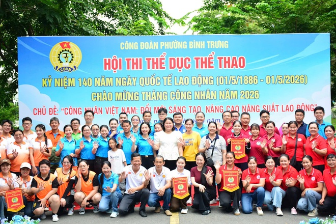 Nhiều sân chơi hấp dẫn giúp người lao động rèn luyện sức khỏe - Ảnh 4.