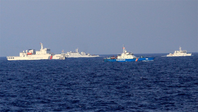 Tàu Cảnh sát biển Việt Nam luôn bị ít nhất 3 tàu Trung Quốc kèm chặt