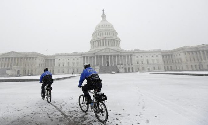 Bão tuyết đổ bộ vào bang Washington. Ảnh:Reuters