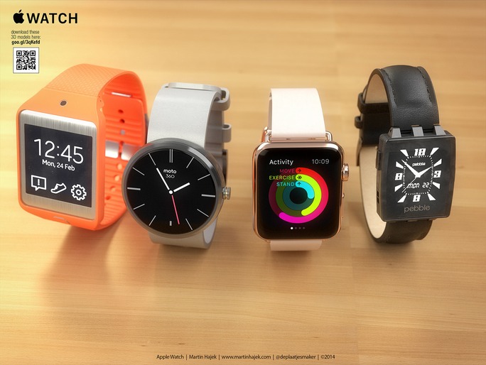 Apple Watch "so găng" Moto 360, Gear 2 Neo và Pebble Steel