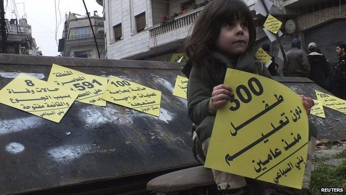Chiến dịch phơi bày những thống khổ do chiến tranh tại Homs - Syria. Ảnh: Reuters