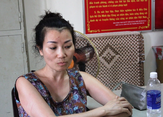 Hoàng Như Nguyệt tại Công an quận 7 – TP HCM.