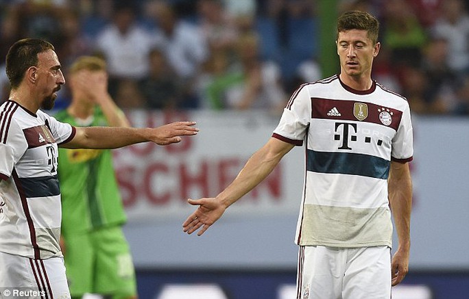 Ribery và Lewandowski, 2 cầu thủ ghi bàn cho Bayern Munich