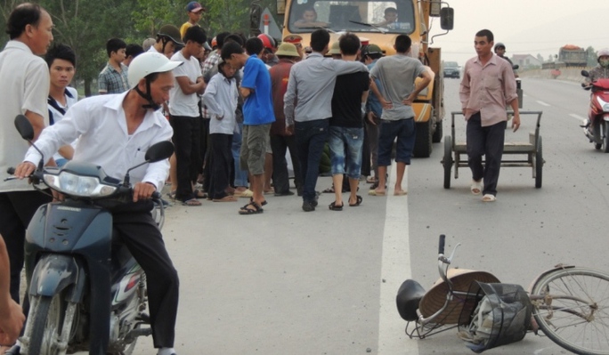 Xe đạp của nạn nhân Trần Thị Diễm Hương