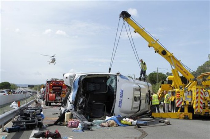 Một vụ tai nạn xe cộ thảm khốc tại Nga. Ảnh: AP