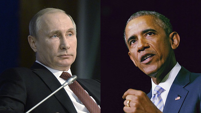 Tổng thống Mỹ Barack Obama (phải) kêu gọi người đồng cấp Nga Vladimir Putin (trái) thảo luận về cuộc khủng hoảng Ukraine. Ảnh: Reuters