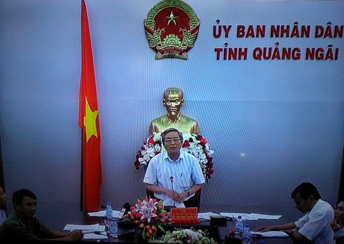 Phó Chủ tịch Thường trực UBND tỉnh Quảng Ngãi - ông Lê Quang Thích phát biểu