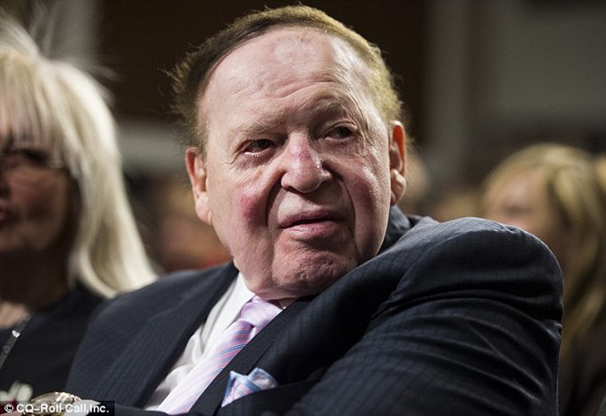 Adelson, pictured earlier this year, is being sued by a former head of his Macao casinos, Steven Jacobs