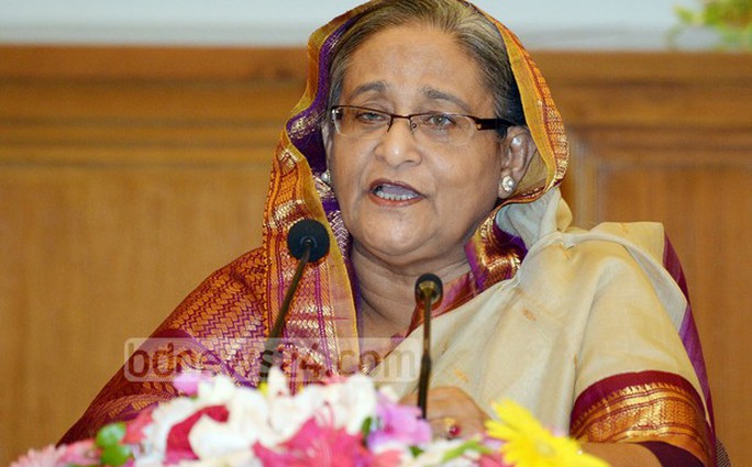 Nữ Thủ tướng Bangladesh Sheikh Hasina. Ảnh:  bdnews24