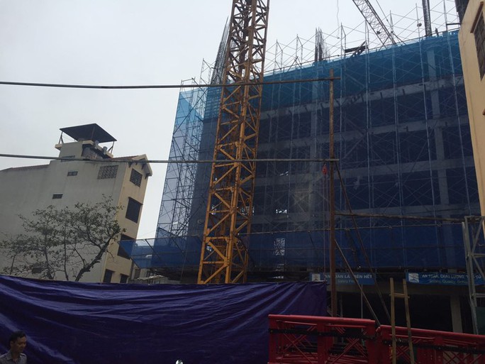 
Công trình xảy ra vụ sập giàn giáo - ảnh: CTV
