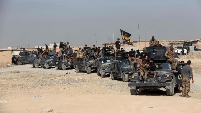 
Lực lượng Iraq chuẩn bị tham gia chiến dịch tái chiếm Mosul. Ảnh: AP
