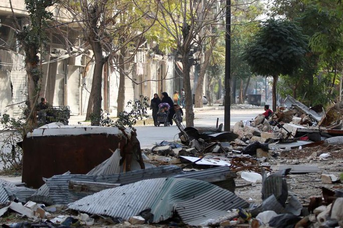Phía Đông TP Aleppo do quân nổi dậy kiểm soát. Ảnh: REUTERS