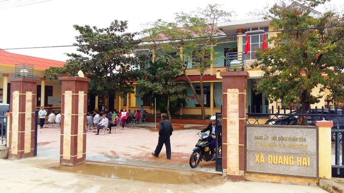 Trụ sở UBND xã Quảng Hải nơi ông Cao Xuân Sơn chưa tốt nghiệp THPT nhưng vẫn được làm lãnh đạo xã