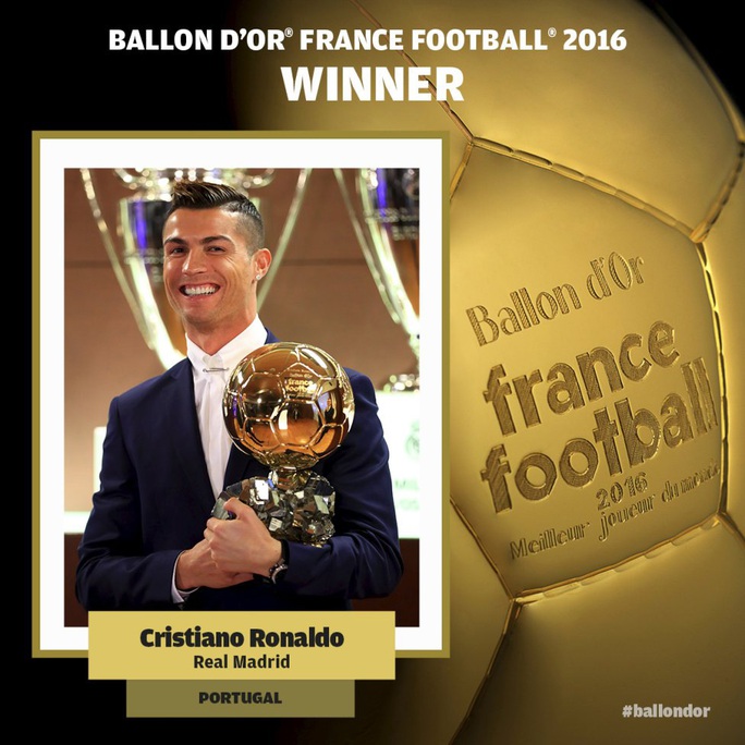 Ronaldo chụp ảnh chung với Quả bóng vàng cách đây 1 tuần trước khi sang Nhật dự World Cup các CLB.Ảnh: AS