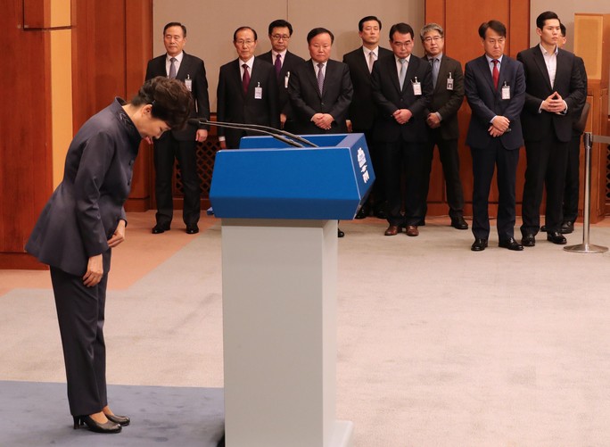 
Tổng thống Hàn Quốc Park Geun-hye đang đối mặt nhiều lời kêu gọi từ chức Ảnh: Reuters
