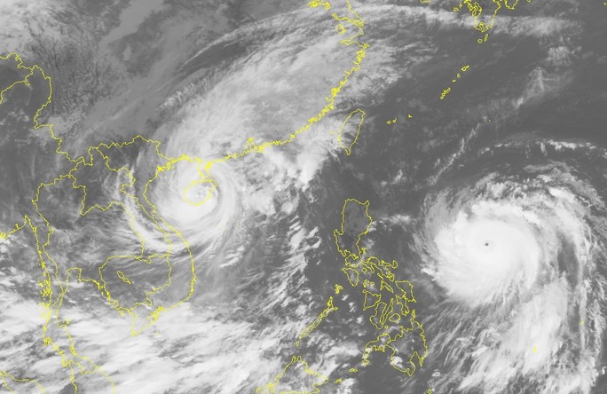 
Ảnh mây vệ tinh bão số 7-Nguồn: Trung tâm Dự báo khí tượng thủy văn Trung ương
