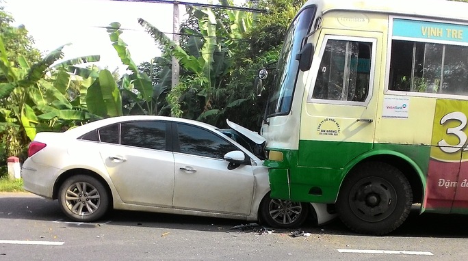 Hiện trường vụ tai nạn.