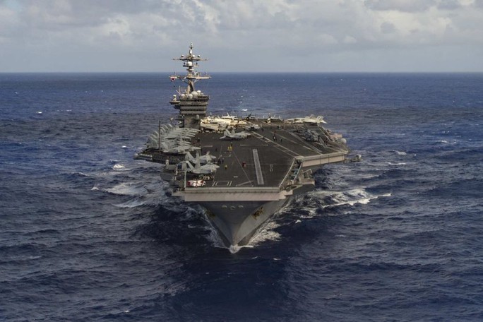 
Nhóm tàu tác chiến của hải quân Mỹ, USS Carl Vinson, đang tiến về bán đảo Triều Tiên. Ảnh: ABC
