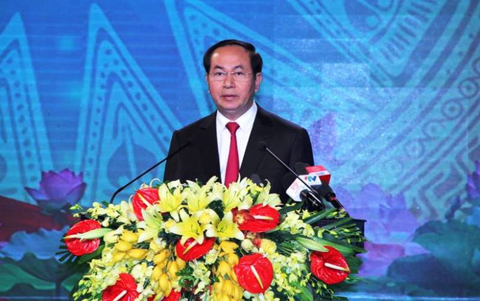Chủ tịch nước Trần Đại Quang phát biểu tại Lễ kỷ niệm 70 năm Bác Hồ lần đầu tiên về thăm Thanh Hóa và nêu rõ Thanh Hóa cần khắc ghi lời Bác để trở thành 1 tỉnh kiểu mẫu